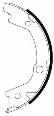 Brake Shoe Set, parking brake (H1707)
