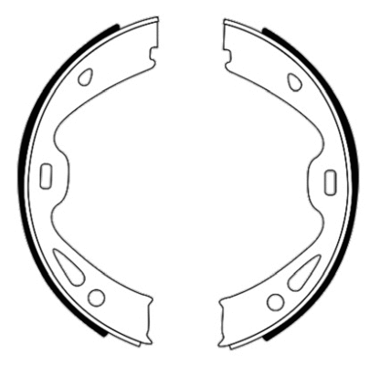 Brake Shoe Set, parking brake (H1844)