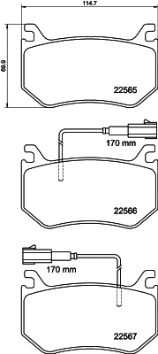 Brake Pad Set, disc brake (T2664)