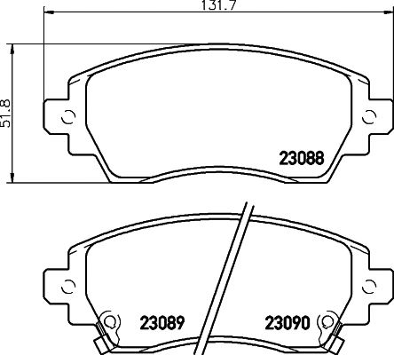 Brake Pad Set, disc brake (T3102)