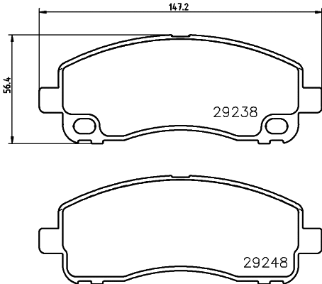Brake Pad Set, disc brake (C7010)