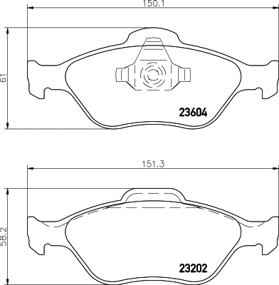 Brake Pad Set, disc brake (T1193)