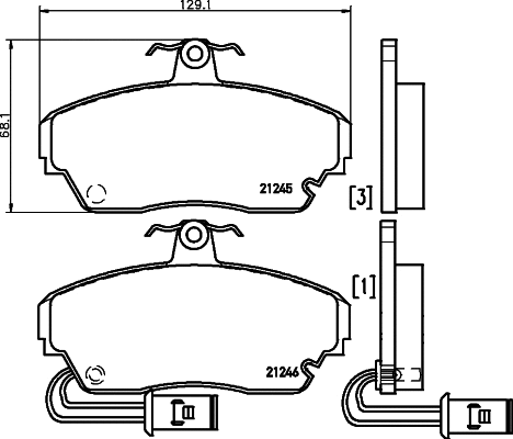 Brake Pad Set, disc brake (T0368)