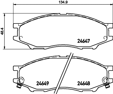 Brake Pad Set, disc brake (T1874)