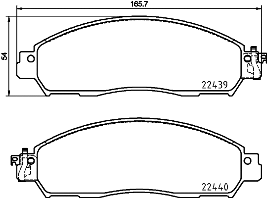 Brake Pad Set, disc brake (T2576)