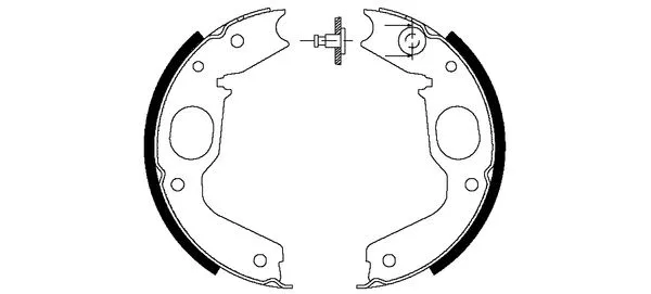 Brake Shoe Set, parking brake (H7990)