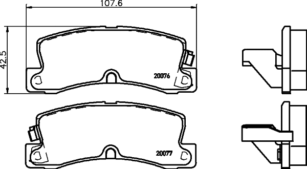 Brake Pad Set, disc brake (T0017)