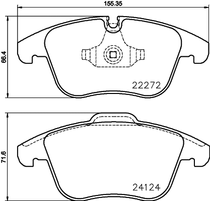 Brake Pad Set, disc brake (T2509)