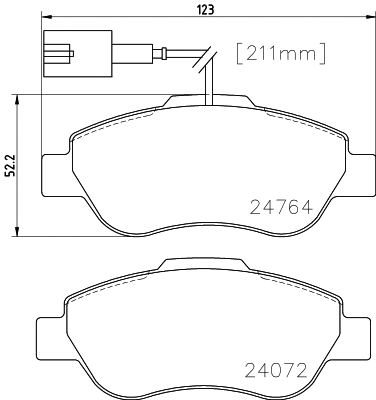 Brake Pad Set, disc brake (T2215)