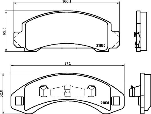 Brake Pad Set, disc brake (T1159)