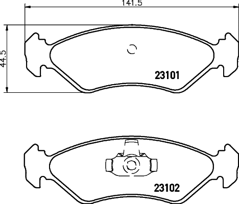 Brake Pad Set, disc brake (T1113)