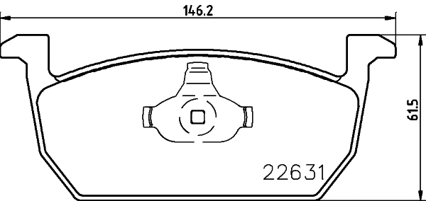 Brake Pad Set, disc brake (T2656)
