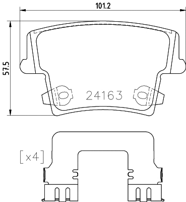 Brake Pad Set, disc brake (T2582)