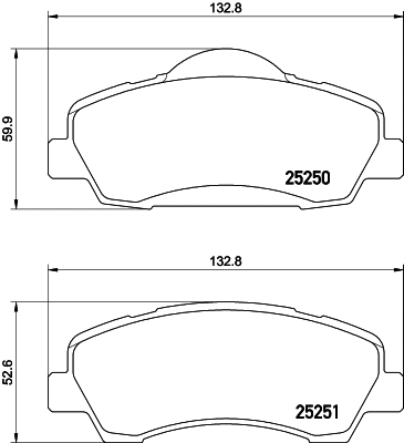 Brake Pad Set, disc brake (T2244)
