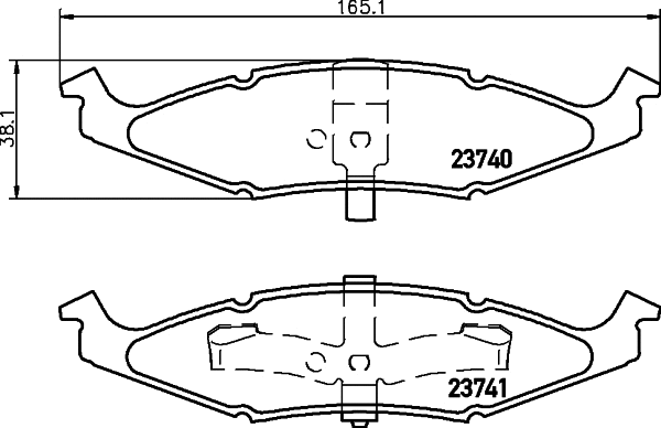 Brake Pad Set, disc brake (T1317)