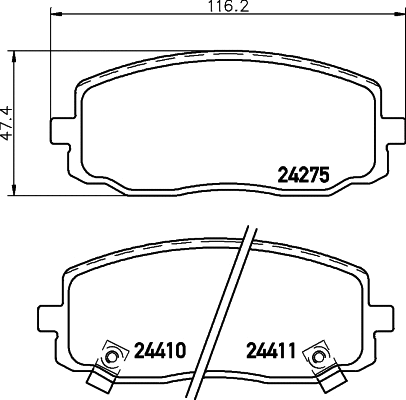 Brake Pad Set, disc brake (T1552)