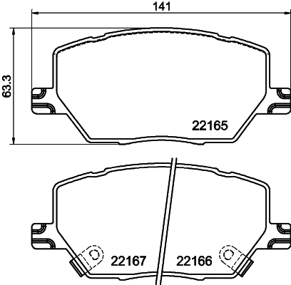 Brake Pad Set, disc brake (T2686)