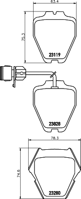 Brake Pad Set, disc brake (T1183)