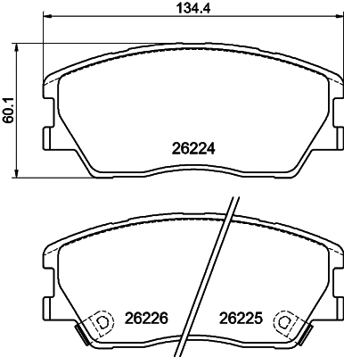Brake Pad Set, disc brake (T2883)