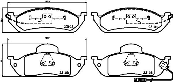 Brake Pad Set, disc brake (T1171)
