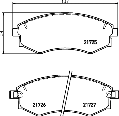 Brake Pad Set, disc brake (T1533)