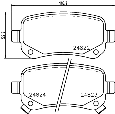 Brake Pad Set, disc brake (T1816)
