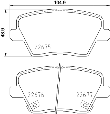 Brake Pad Set, disc brake (T3159)
