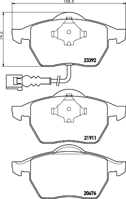 Brake Pad Set, disc brake (T1154)