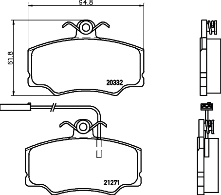Brake Pad Set, disc brake (T5047)