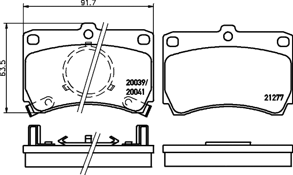 Brake Pad Set, disc brake (T0006)