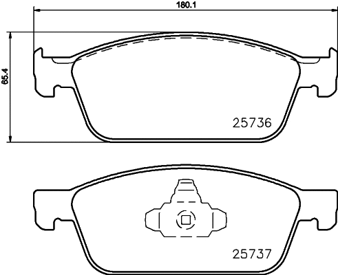Brake Pad Set, disc brake (T2262)