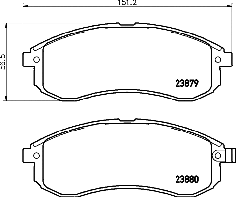 Brake Pad Set, disc brake (T1338)