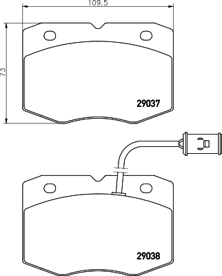 Brake Pad Set, disc brake (C6010)
