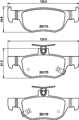Brake Pad Set, disc brake (T2856)