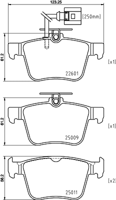 Brake Pad Set, disc brake (T2647)
