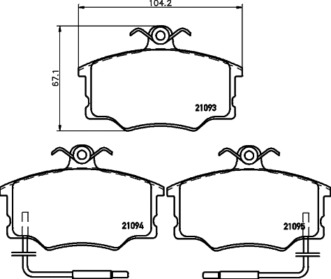 Brake Pad Set, disc brake (T5013)