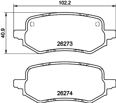 Brake Pad Set, disc brake (T2896)