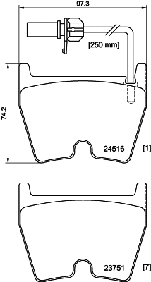 Brake Pad Set, disc brake (T2079)