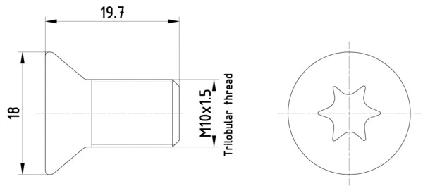 Bolt, brake disc (TPM0011)
