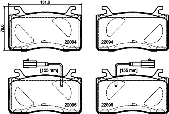 Brake Pad Set, disc brake (T2658)