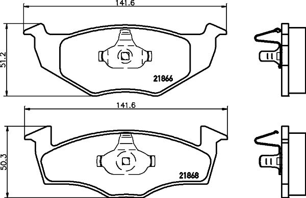 Brake Pad Set, disc brake (T1143)