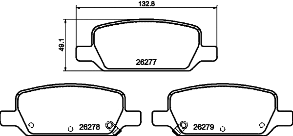 Brake Pad Set, disc brake (T2899)