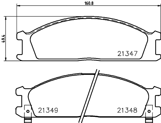 Brake Pad Set, disc brake (T0009)