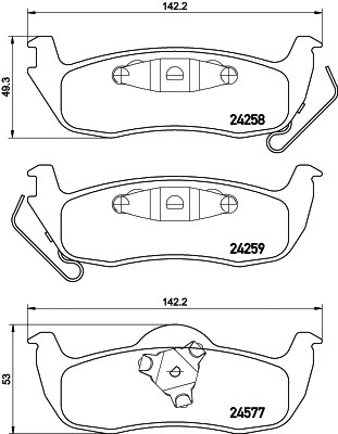 Brake Pad Set, disc brake (T1535)