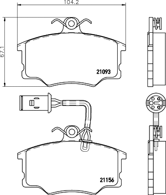 Brake Pad Set, disc brake (T5034)