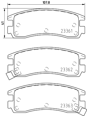 Brake Pad Set, disc brake (T3087)