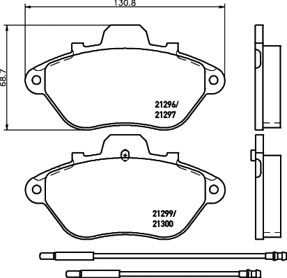 Brake Pad Set, disc brake (T9007)