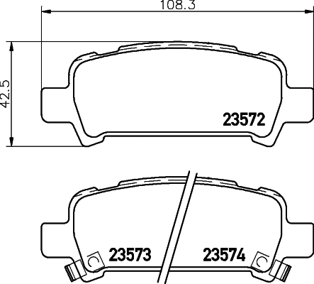 Brake Pad Set, disc brake (T1244)