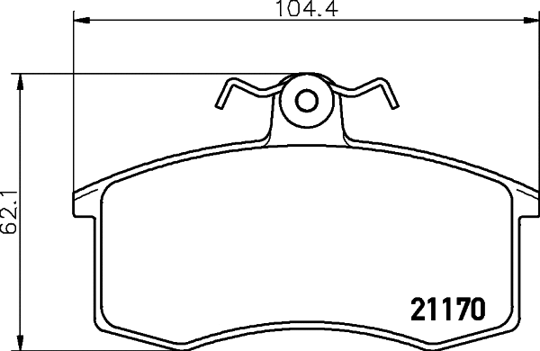 Brake Pad Set, disc brake (T5026)