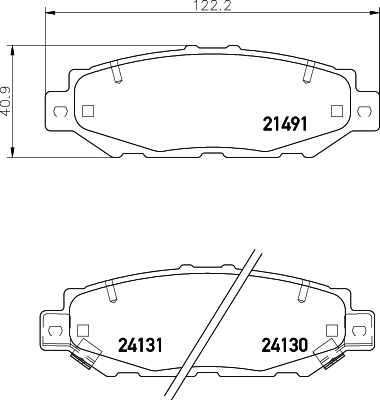 Brake Pad Set, disc brake (T3049)